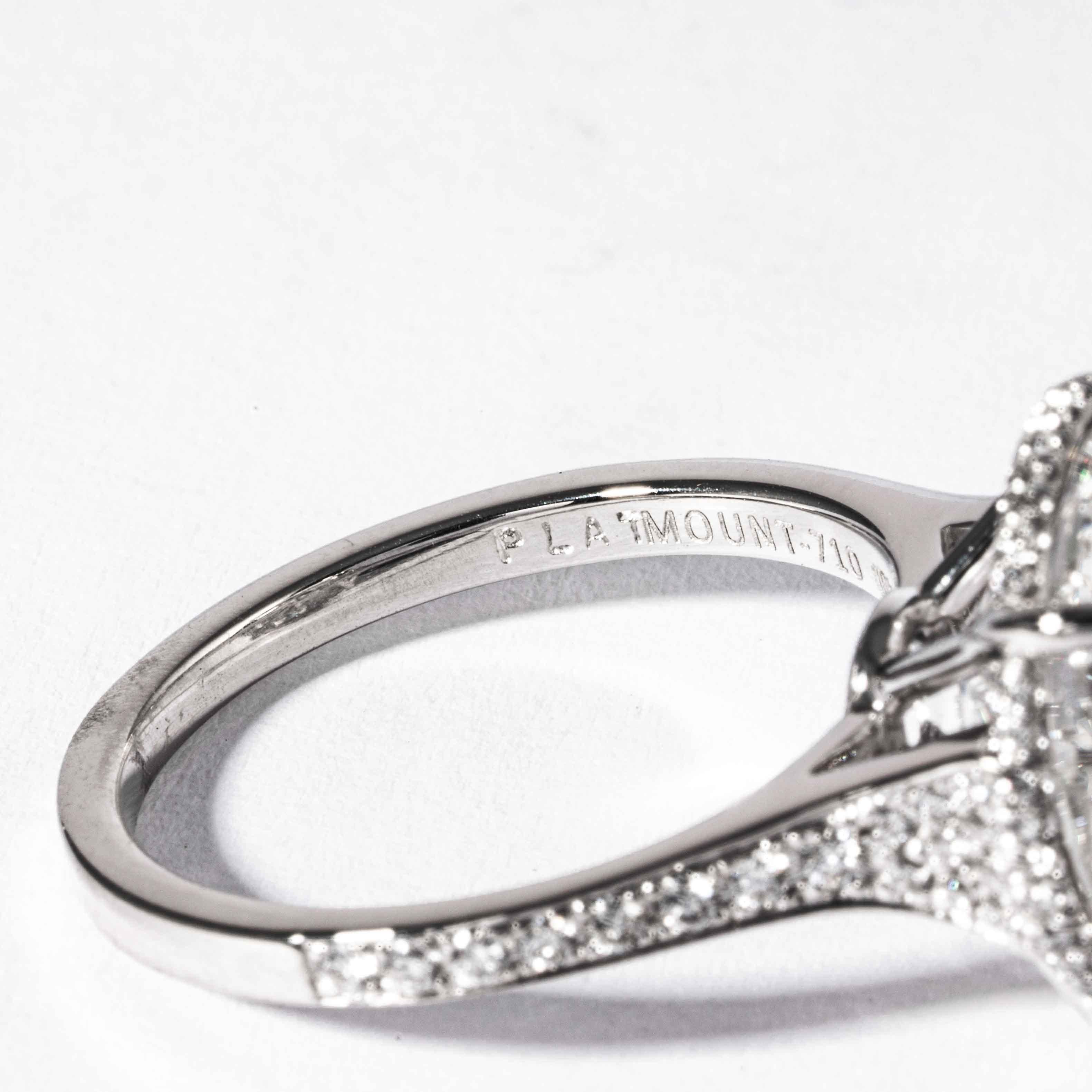 Shreve, Crump & Low GIA Certified 10.77 Carat F VS1 Round Brilliant Diamond Ring For Sale 1