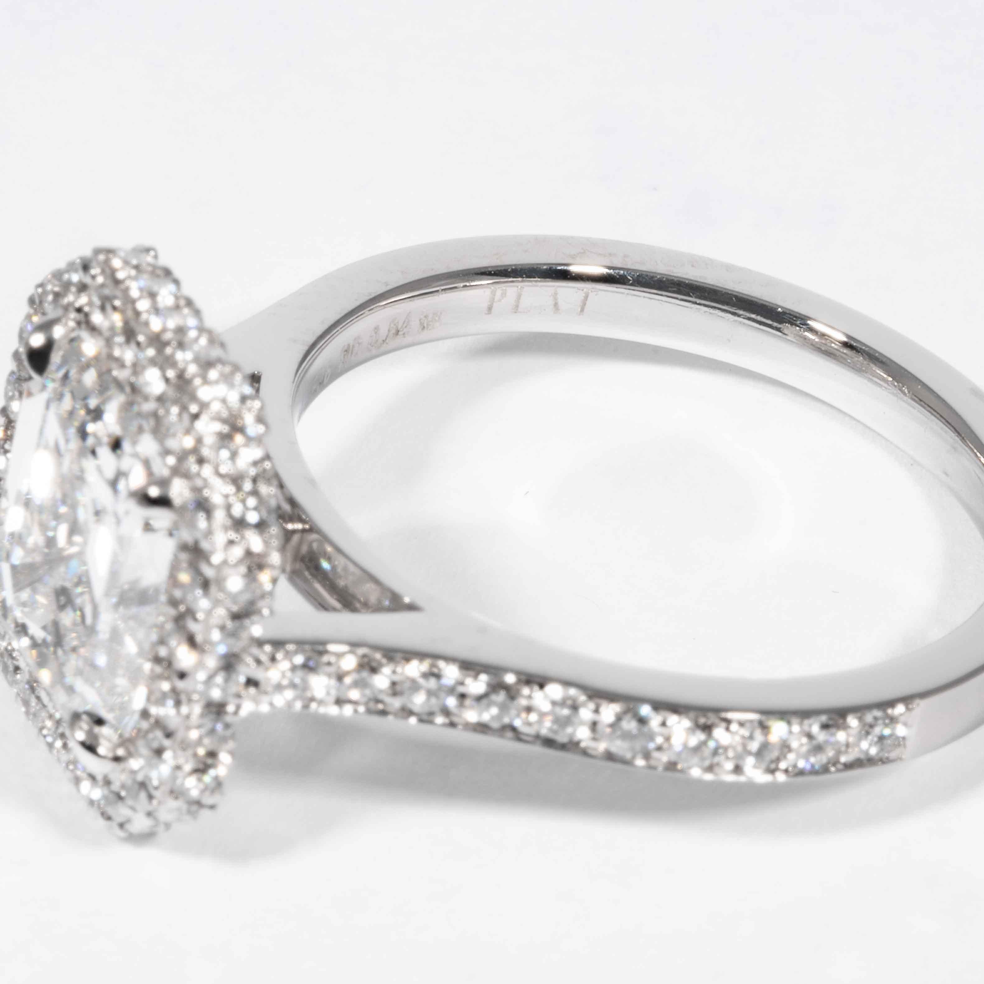 Women's or Men's Shreve, Crump & Low GIA Certified 2.74 Carat E SI1 Emerald Cut Diamond Ring