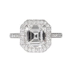 Shreve, Crump & Low GIA Certified 2.74 Carat E SI1 Emerald Cut Diamond Ring