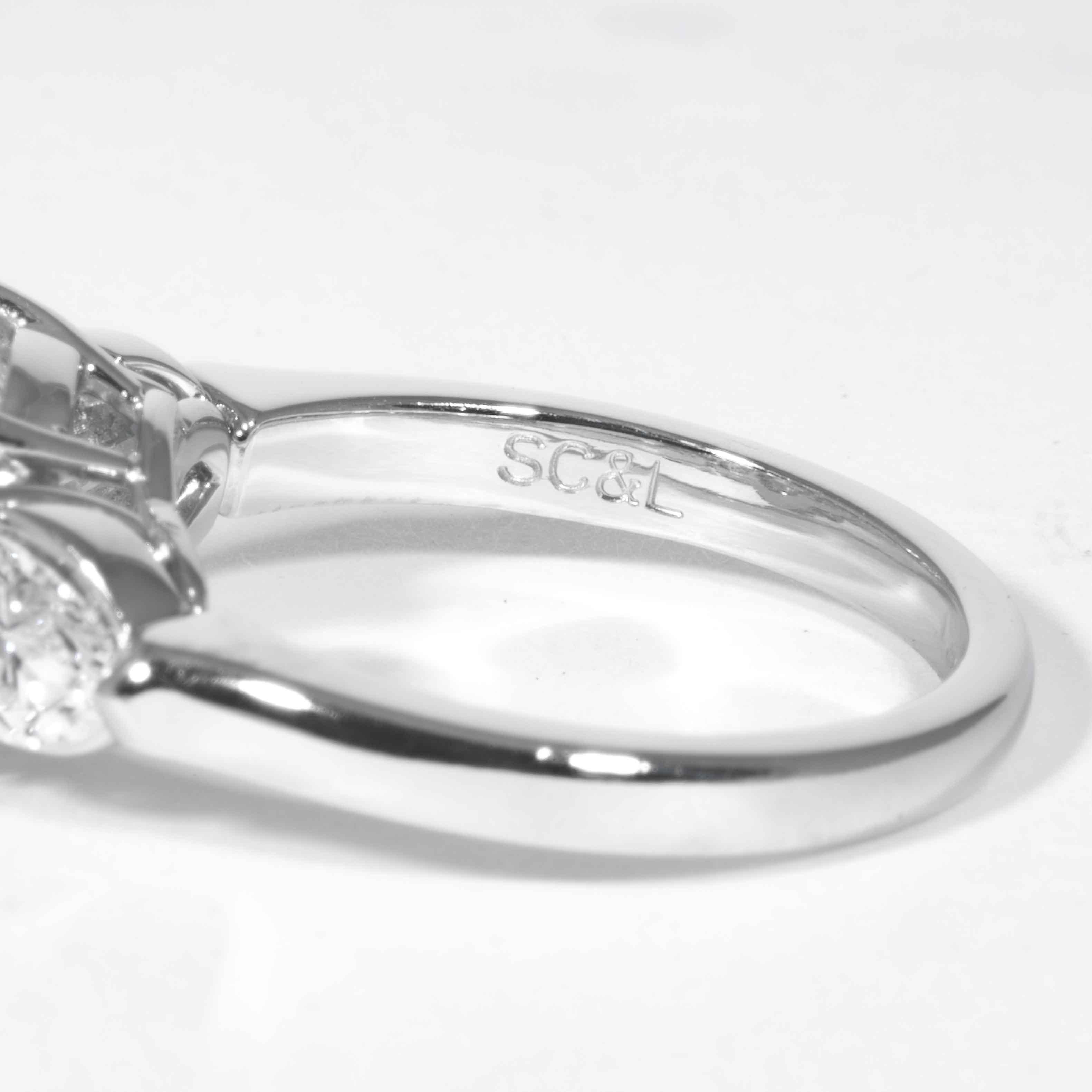 Shreve, Crump & Low GIA Certified 3.23 Carat E VVS2 Round Brilliant Diamond Ring For Sale 2