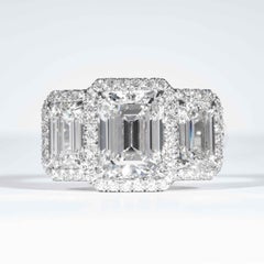 Shreve, Crump & Low GIA Certified 3.23 Carat G SI1 Emerald Cut Diamond Ring