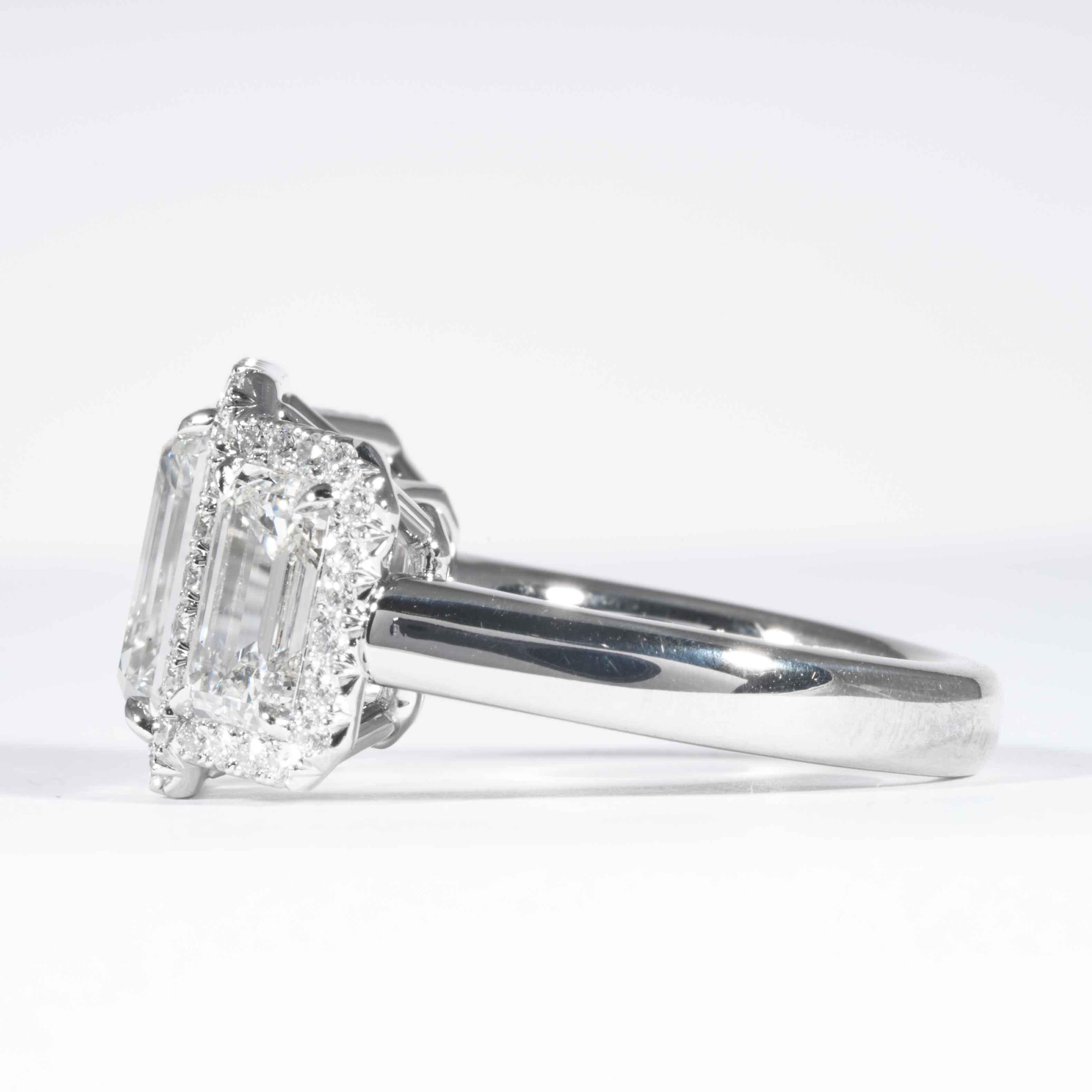 Shreve, Crump & Low GIA Certified 3.23 Carat G SI1 Emerald Cut Diamond Ring In New Condition For Sale In Boston, MA