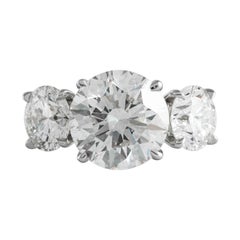 Shreve, Crump & Low GIA Certified 3.51 Carat H SI1 Round Brilliant Diamond Ring