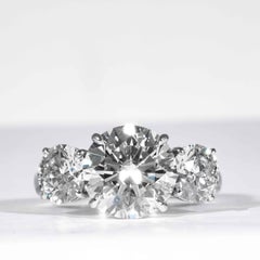 Shreve, Crump & Low GIA Certified 3.99 Carat J SI2 Round Brilliant Diamond Ring