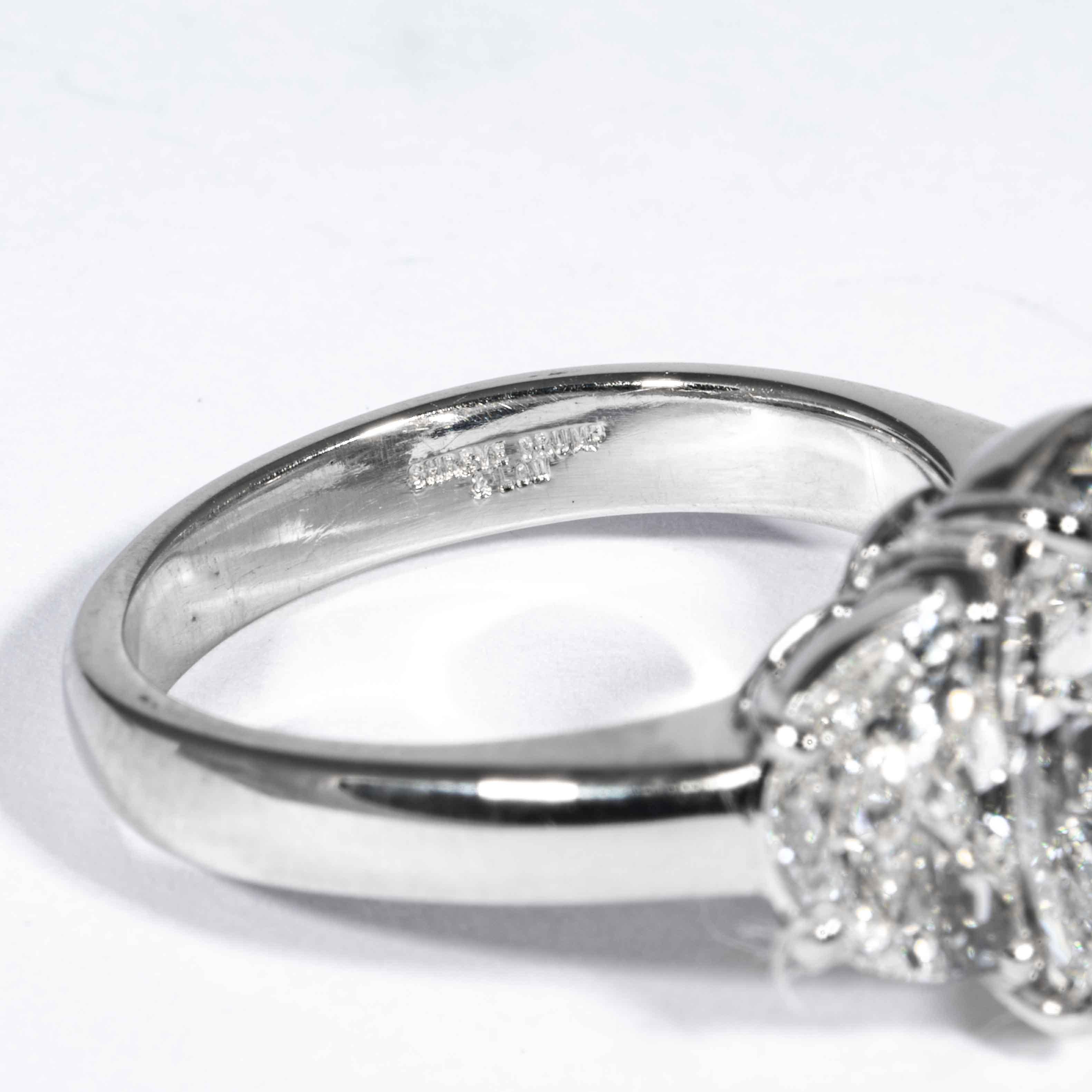 Shreve, Crump & Low GIA Certified 4.12 Carat G SI1 Oval Cut Diamond 3-Stone Ring 2