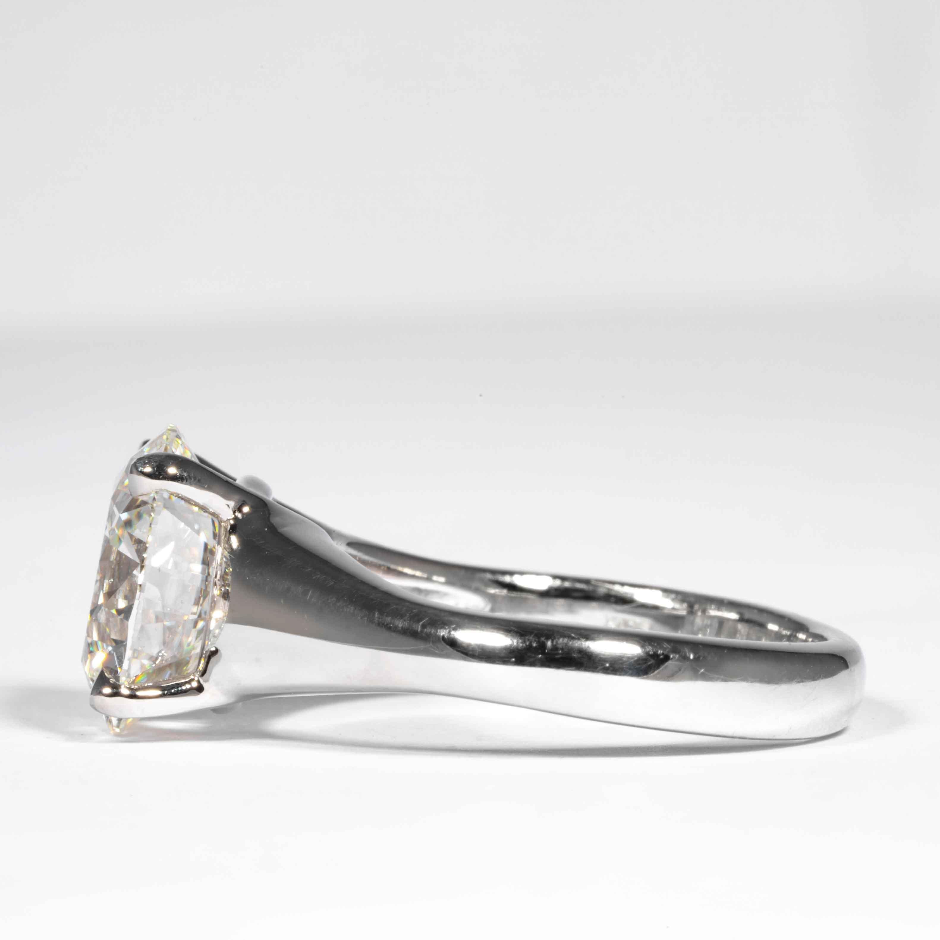 Shreve, Crump & Low GIA zertifizierter 4,26 Karat H SI1 Runder Brillant Diamantring (Rundschliff) im Angebot