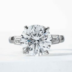 Shreve, Crump & Low GIA Certified 4.72 Carat D SI1 Round Brilliant Diamond Ring