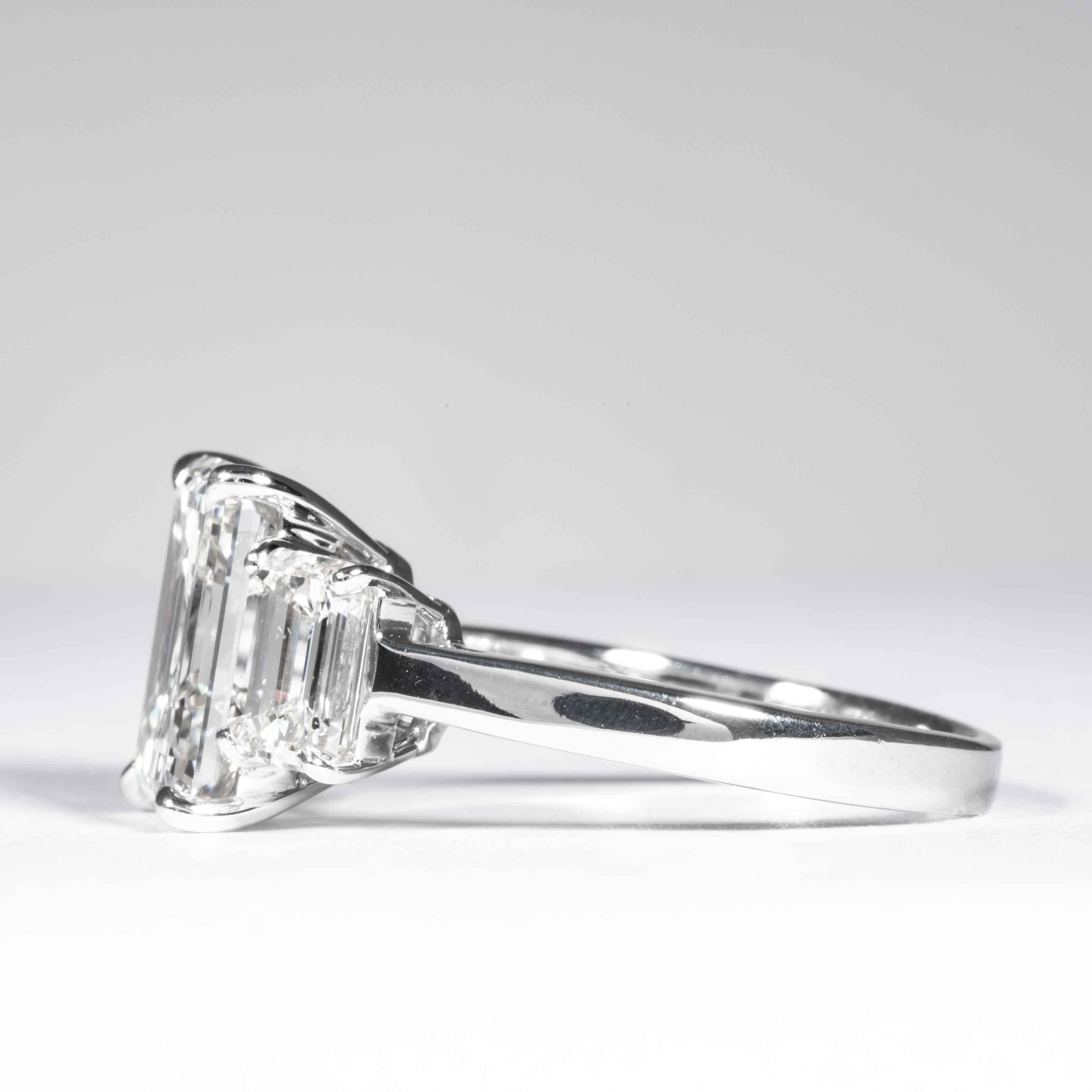 emerald cut 5 carat diamond ring