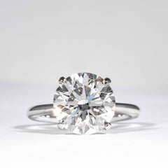Shreve, Crump & Low GIA Certified 5.12 Carat E SI1 Round Brilliant Diamond Ring