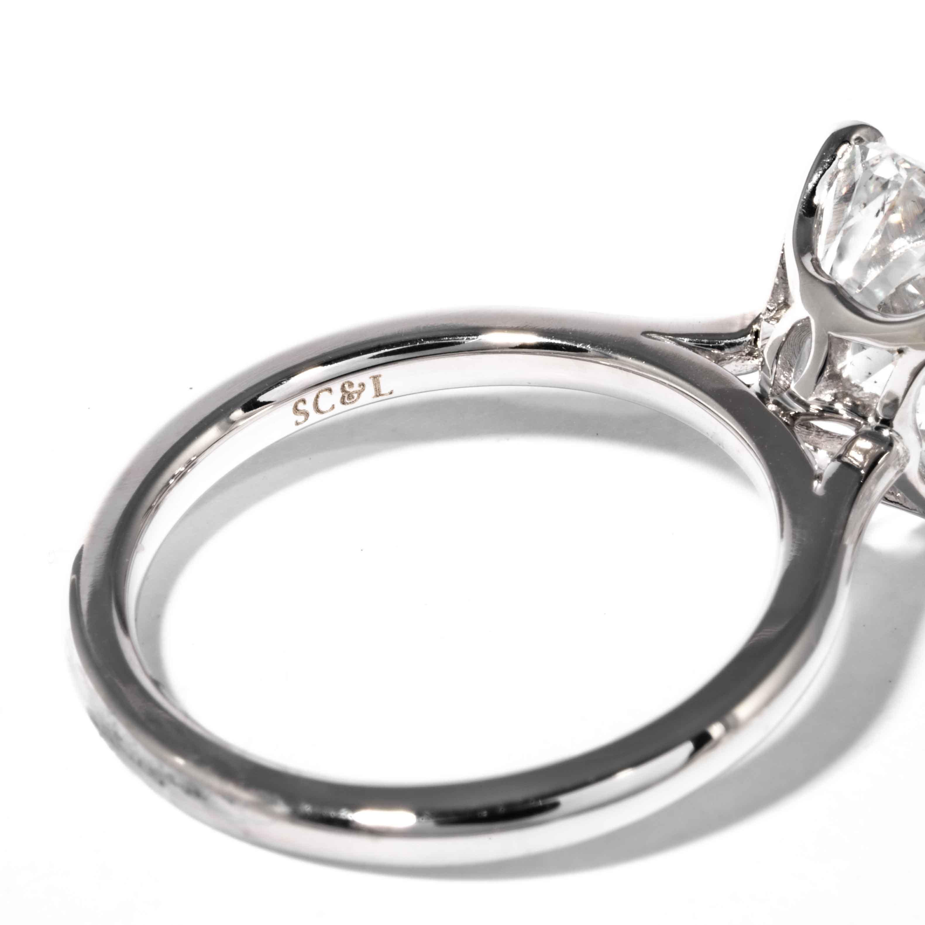 Shreve, Crump & Low GIA Certified 5.12 Carat E SI1 Round Brilliant Diamond Ring In New Condition For Sale In Boston, MA