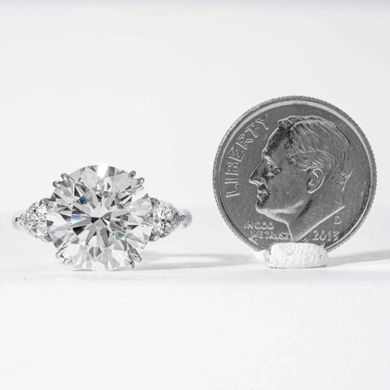 Shreve, Crump & Low GIA Certified 5.90 Carat K VS2 Round Brilliant Diamond Ring For Sale 4