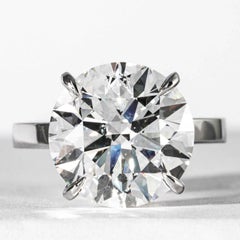 Shreve, Crump & Low GIA Certified 8.04 Carat F S12 Round Brilliant Diamond Ring