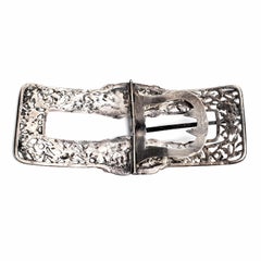 Shreve Crump and Low Sterling Silver Large Belt Buckle