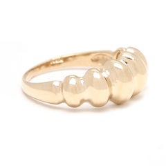 Shrimp Dome Band Ring, 14k Yellow Gold, Ring Size 6