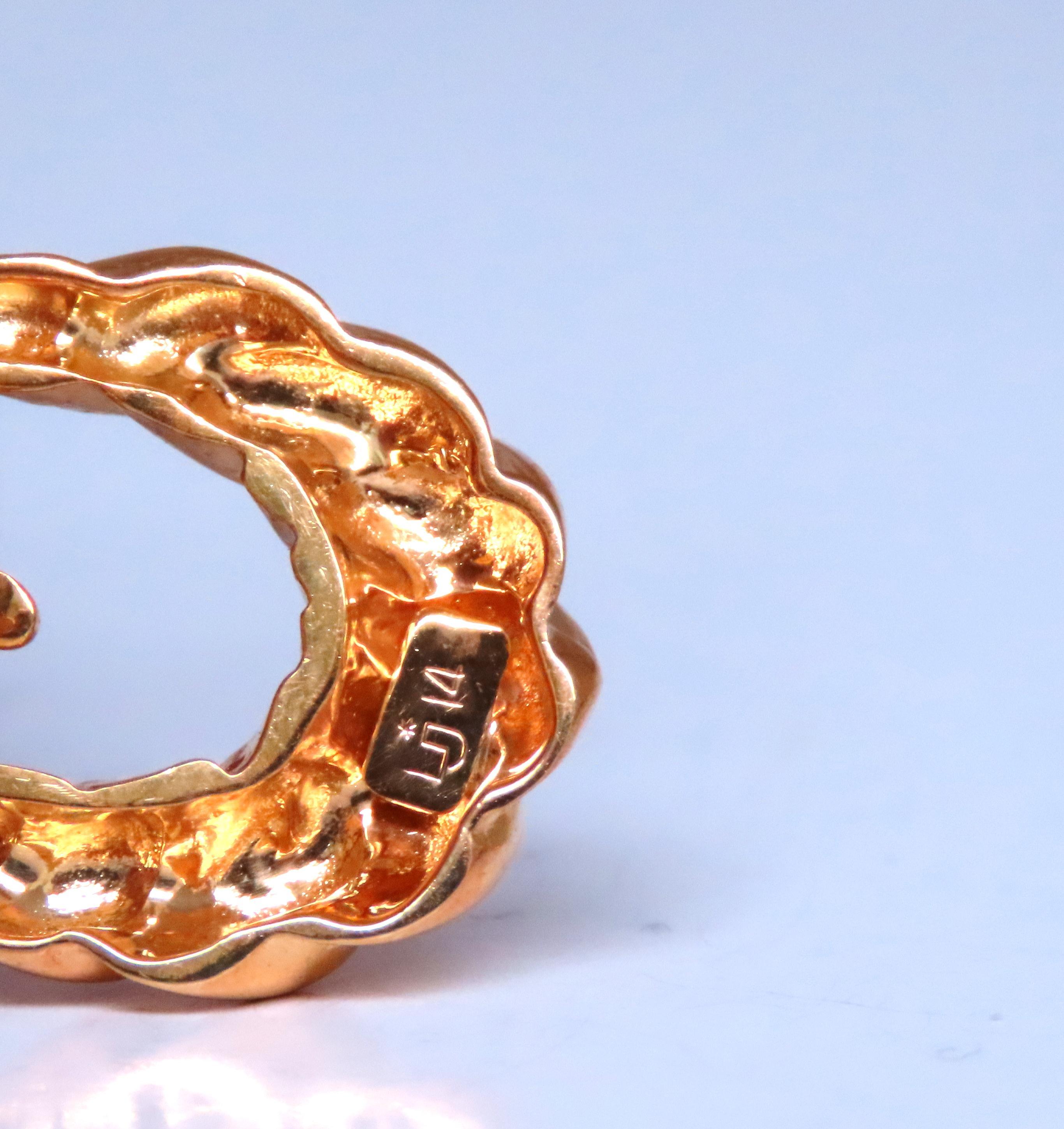 Krabbenklopfer Clip Ohrringe 14kt omega Clip 12593 Damen