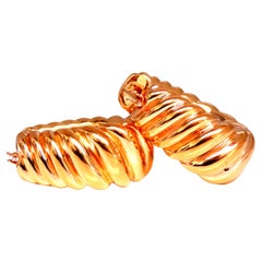 Shrimp Semi Hoop Earrings 14kt 12491*