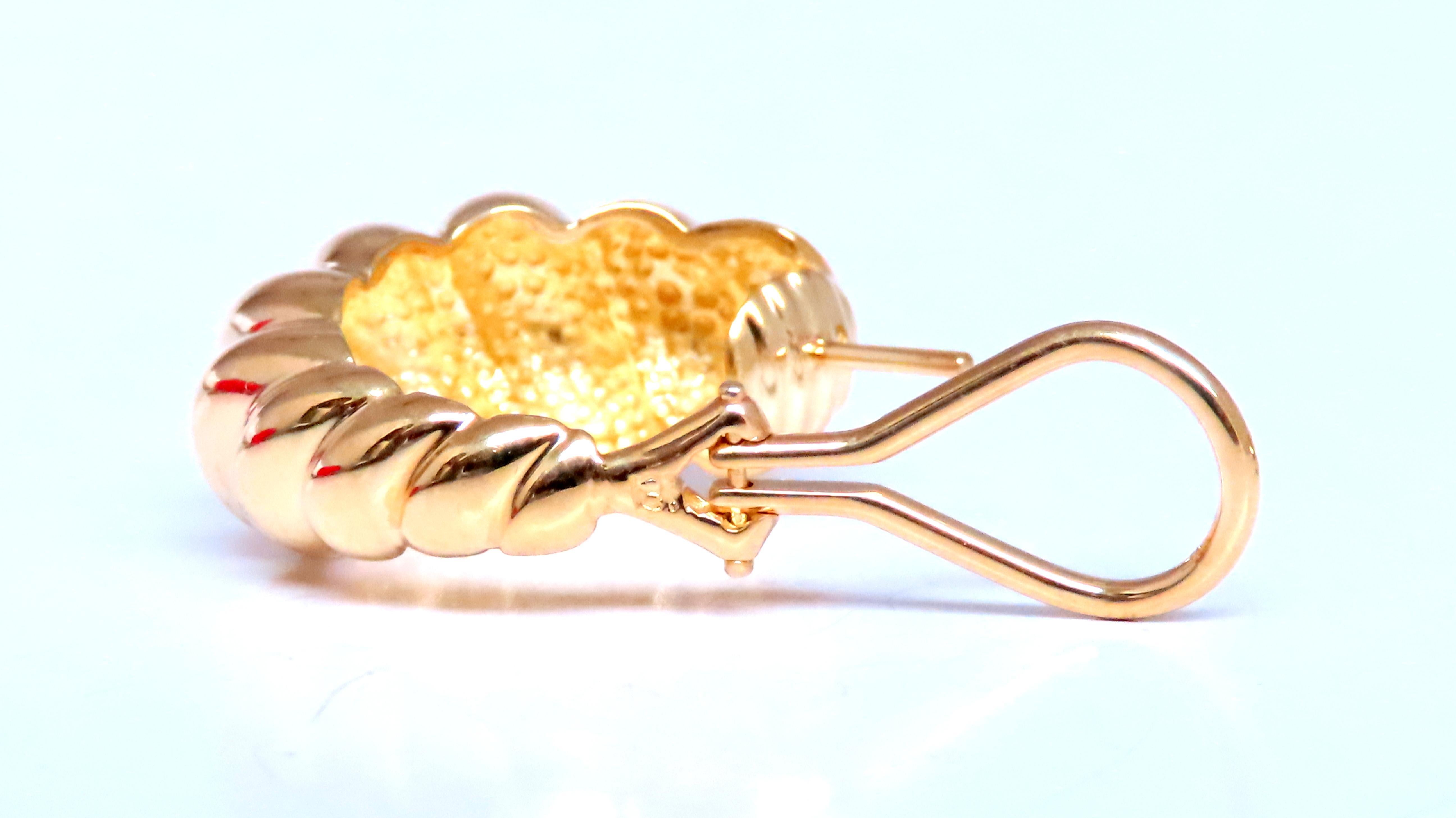 Pendientes Semi Aros Omega Clip Oro 18kt 12578 Contemporáneo en venta