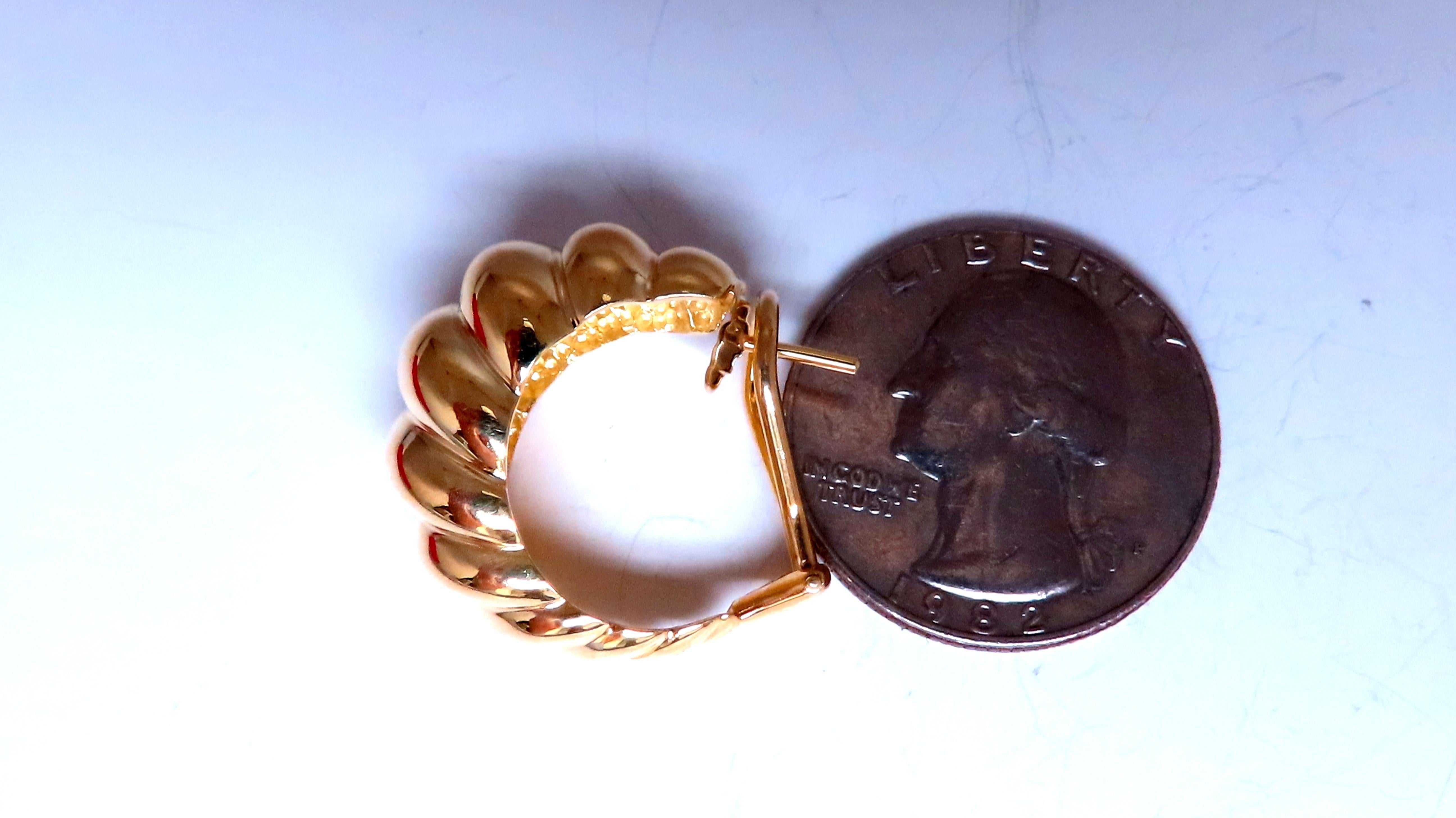 De las mujeres Pendientes Semi Aros Omega Clip Oro 18kt 12578 en venta
