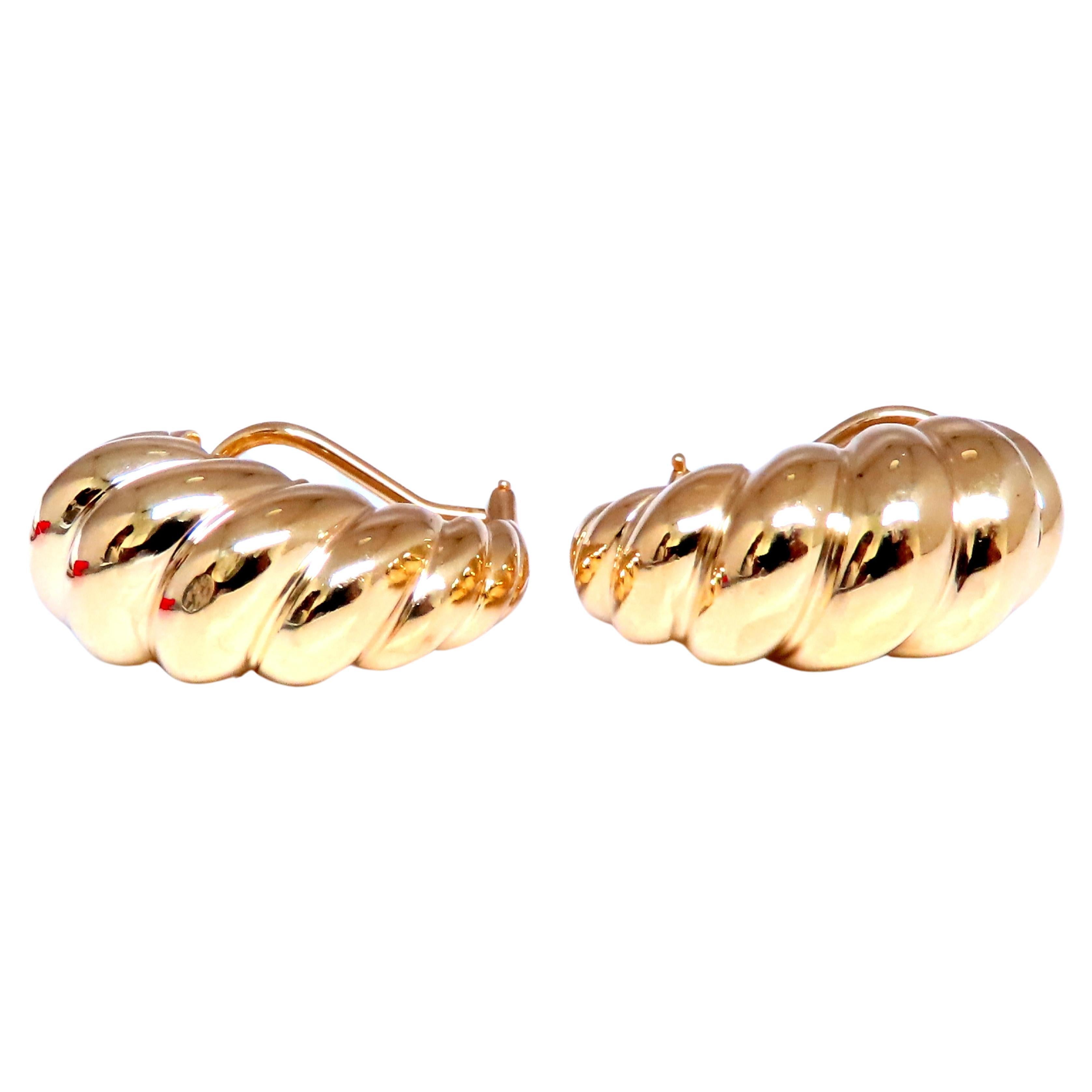 Pendientes Semi Aros Omega Clip Oro 18kt 12578 en venta