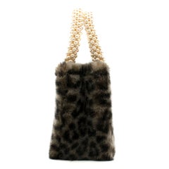 Shrimps Una Leopard Print Faux Fur Bag One size