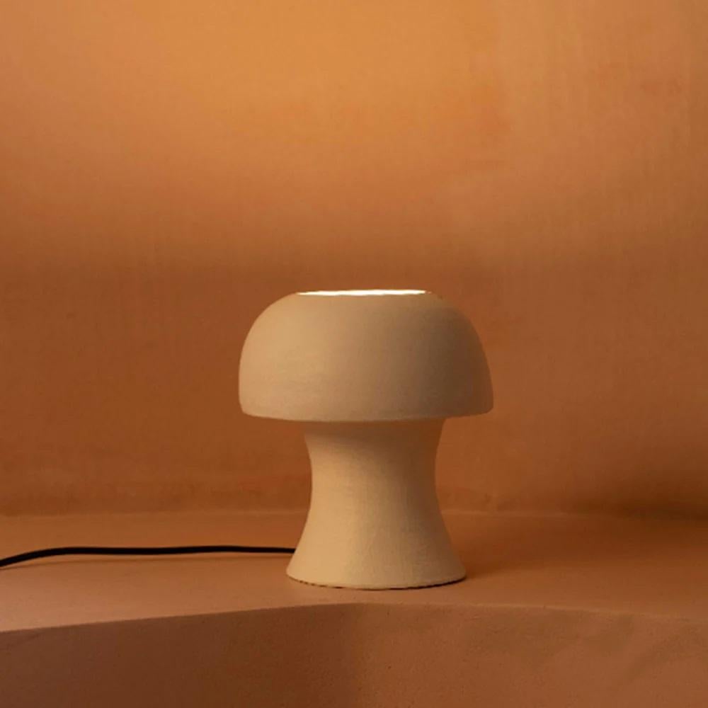 Post-Modern Shroom Clay Table Lamp by Harshita Jhamtani Designs For Sale