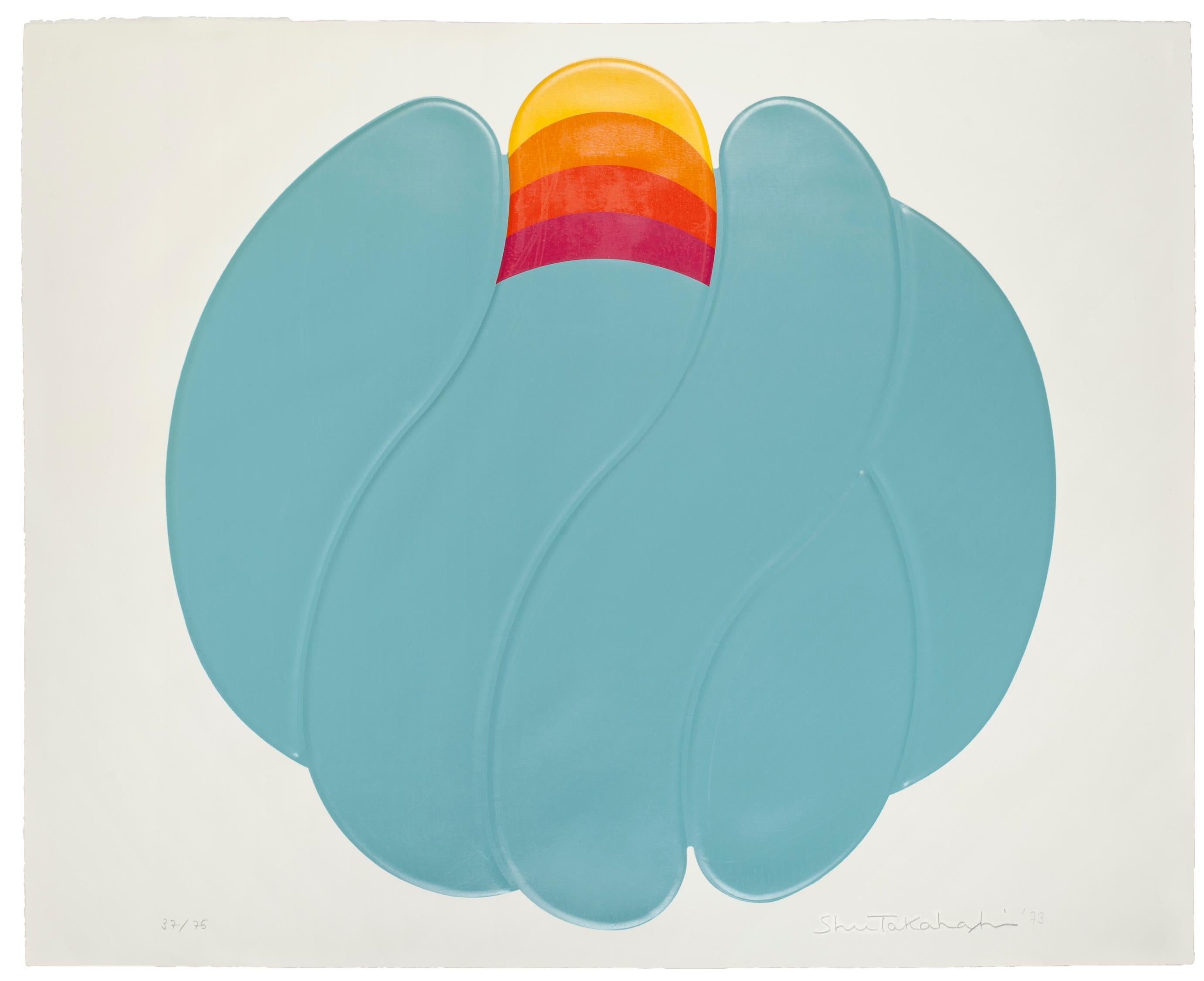 Firmato a mano. Edizione di 75 pezzi. Calcografia e serigrafia realizzate da Takahashi nel 1973. 
Condizioni molto buone.

Shu Takahashi è nato a Hiroshima nel 1930. Nel 1950 si trasferisce a Tokyo e, nonostante l'opposizione della madre alla sua