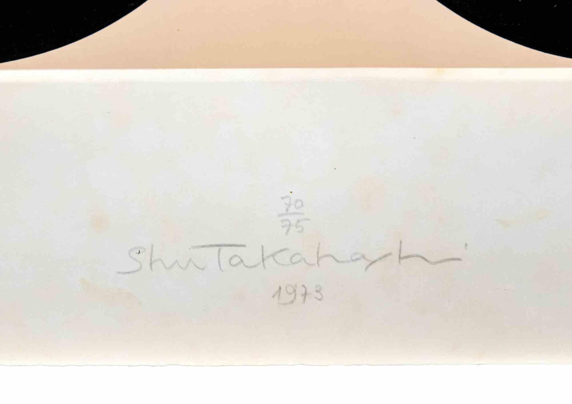 Composizione - Stampa a rilievo e serigrafia di Shu Takahashi - 1973 in vendita 2