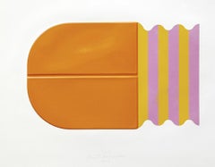 Orange Rarität – Original Mixed Media von Shu Takahashi – 1973