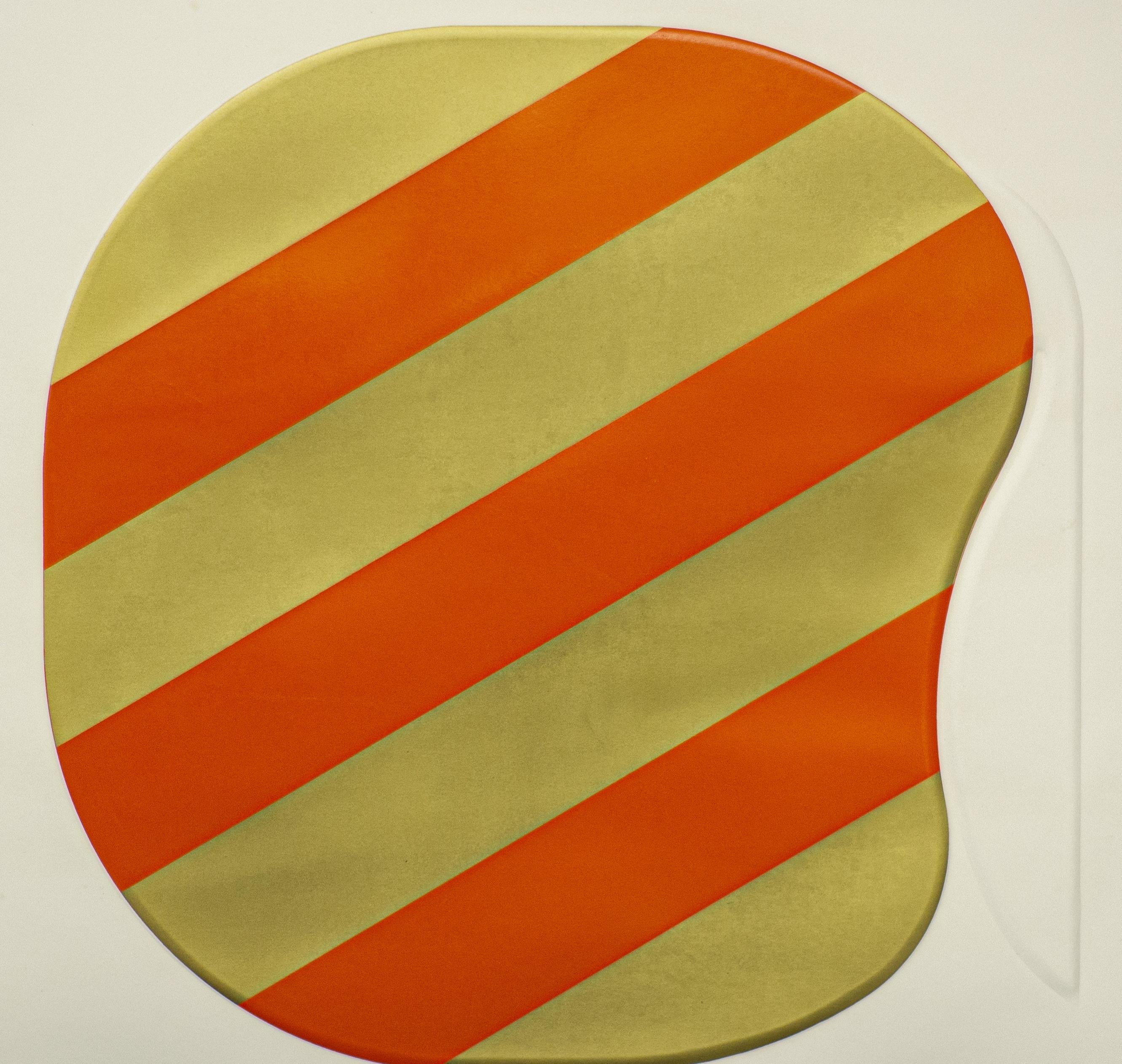 Origen Naranja - Serigrafía y gofrado de S. Takahashi - 1973 - Print de Shu Takahashi