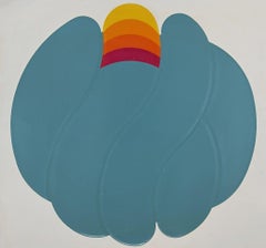 Balle turquoise  Techniques mixtes de Shu Takahashi - 1973