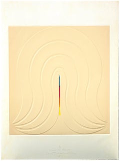 White Figure - Screen Print and Embossing by Shu Takahashi - 1973