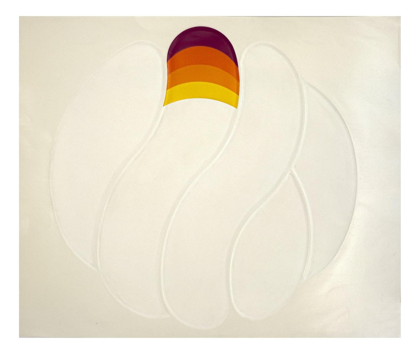 White Finger Ball è una stampa astratta in serigrafia e incisione su carta pesante, realizzata nel 1973 dall'artista giapponese Shu Takahashi.

Non firmato e non numerato, questo esemplare è una prova d'artista, fuori commercio.

Buone