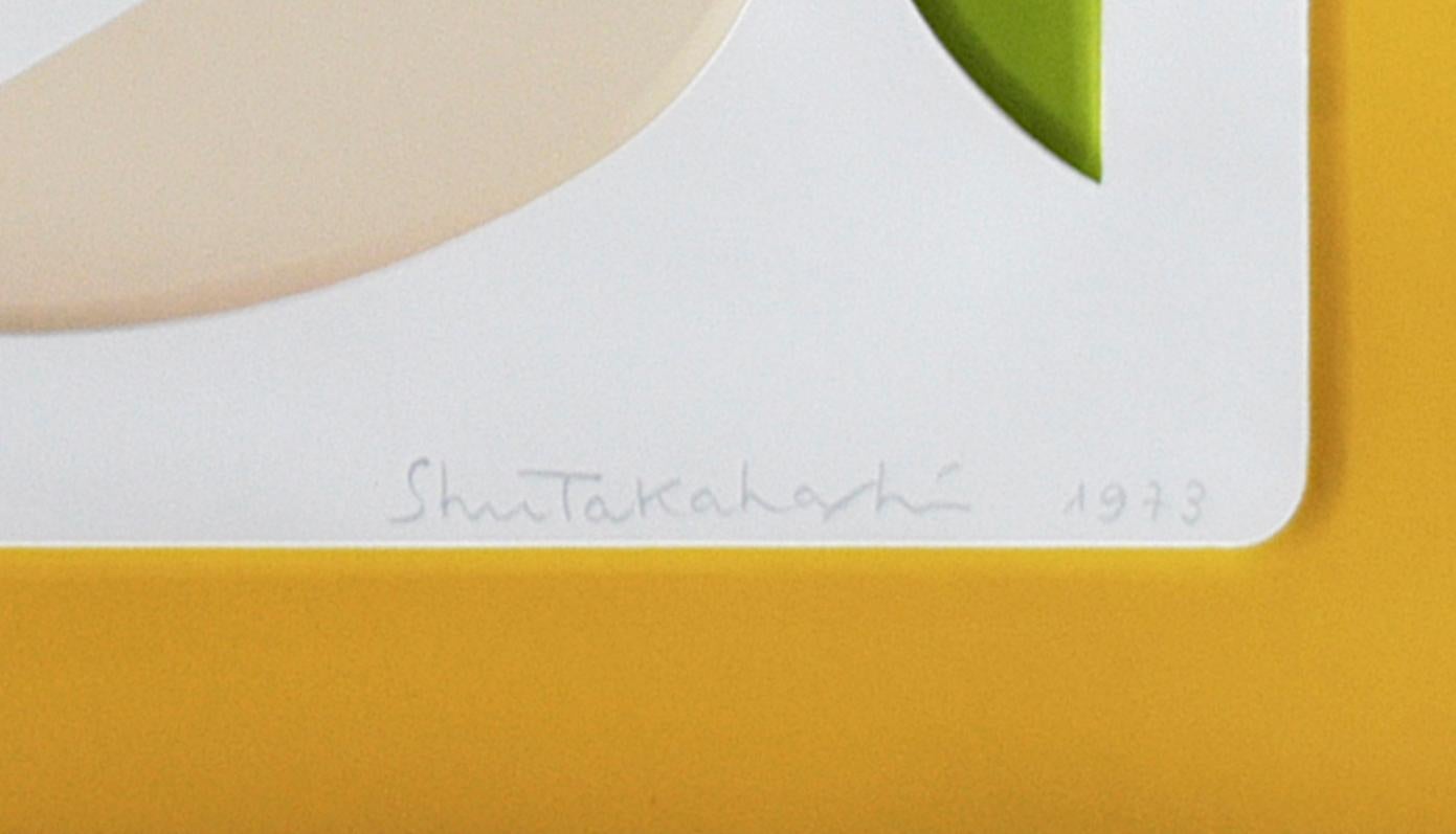 White Origin - Original Mixed Media by S. Takahashi - 1973 - Contemporary Print by Shu Takahashi