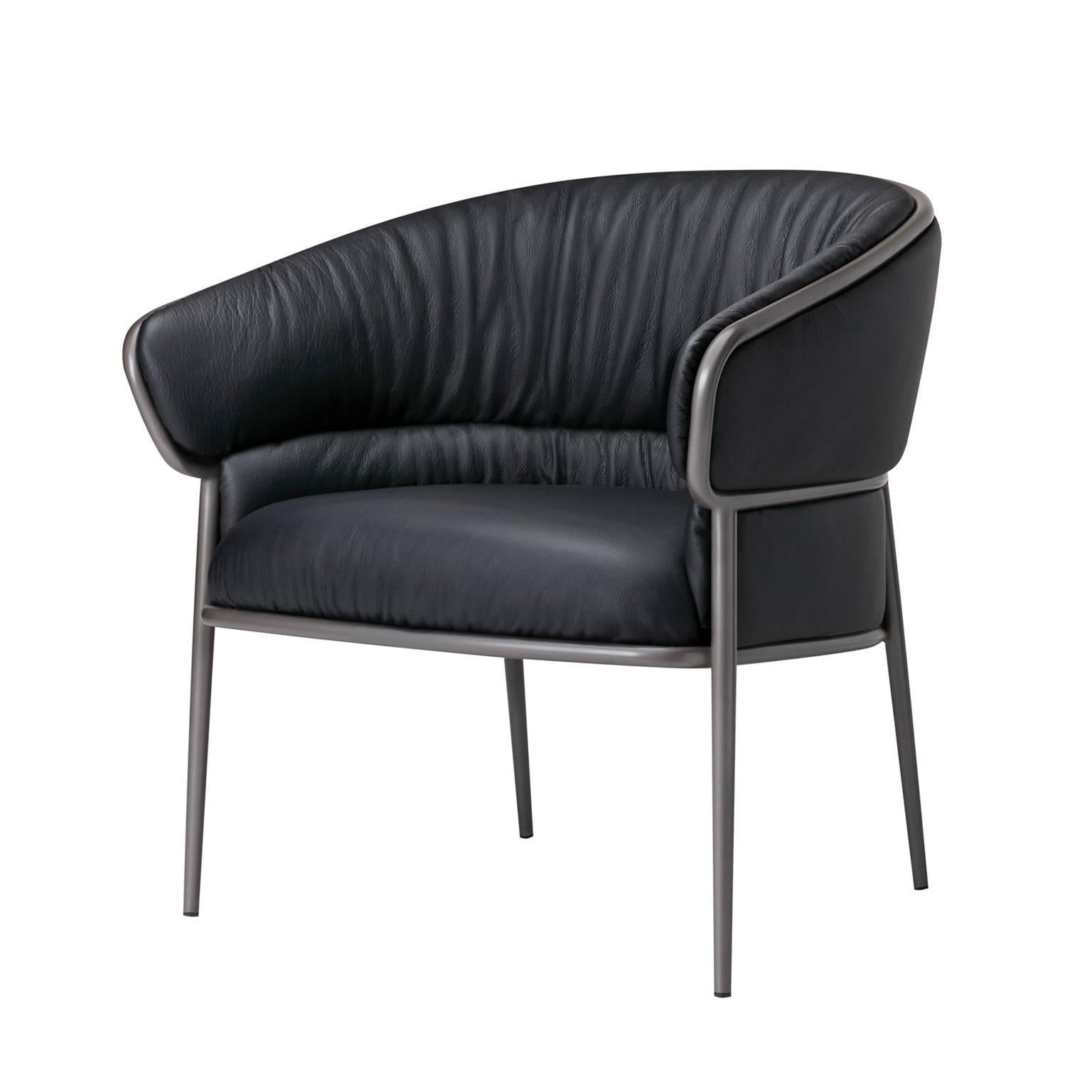 Fauteuil SP01 Shu-Ying en tissu poivrière OSLO, fabriqué en Italie en vente 1