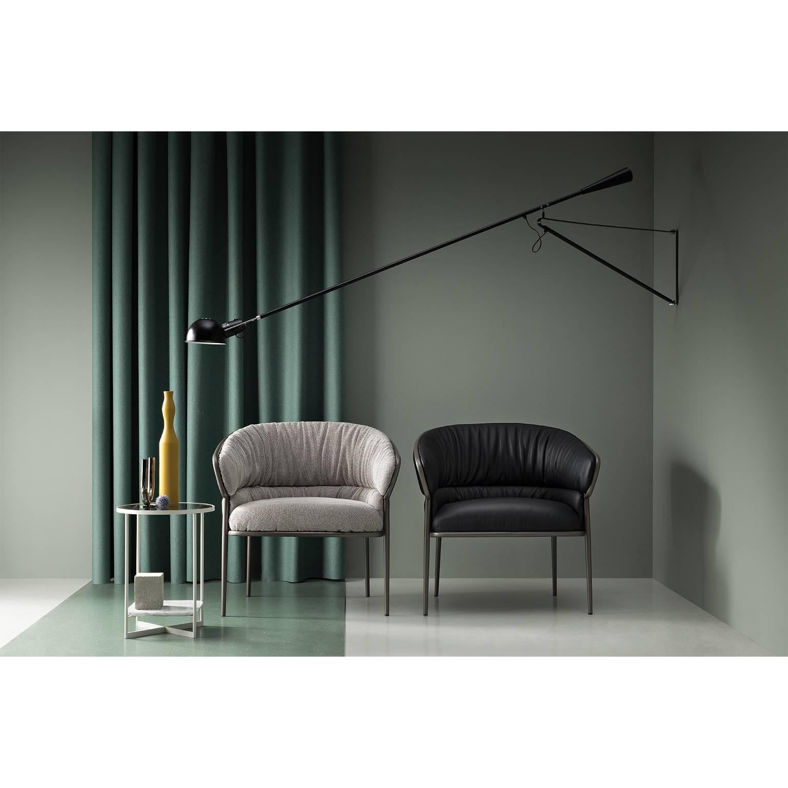 Fauteuil SP01 Shu-Ying en tissu poivrière OSLO, fabriqué en Italie en vente 2