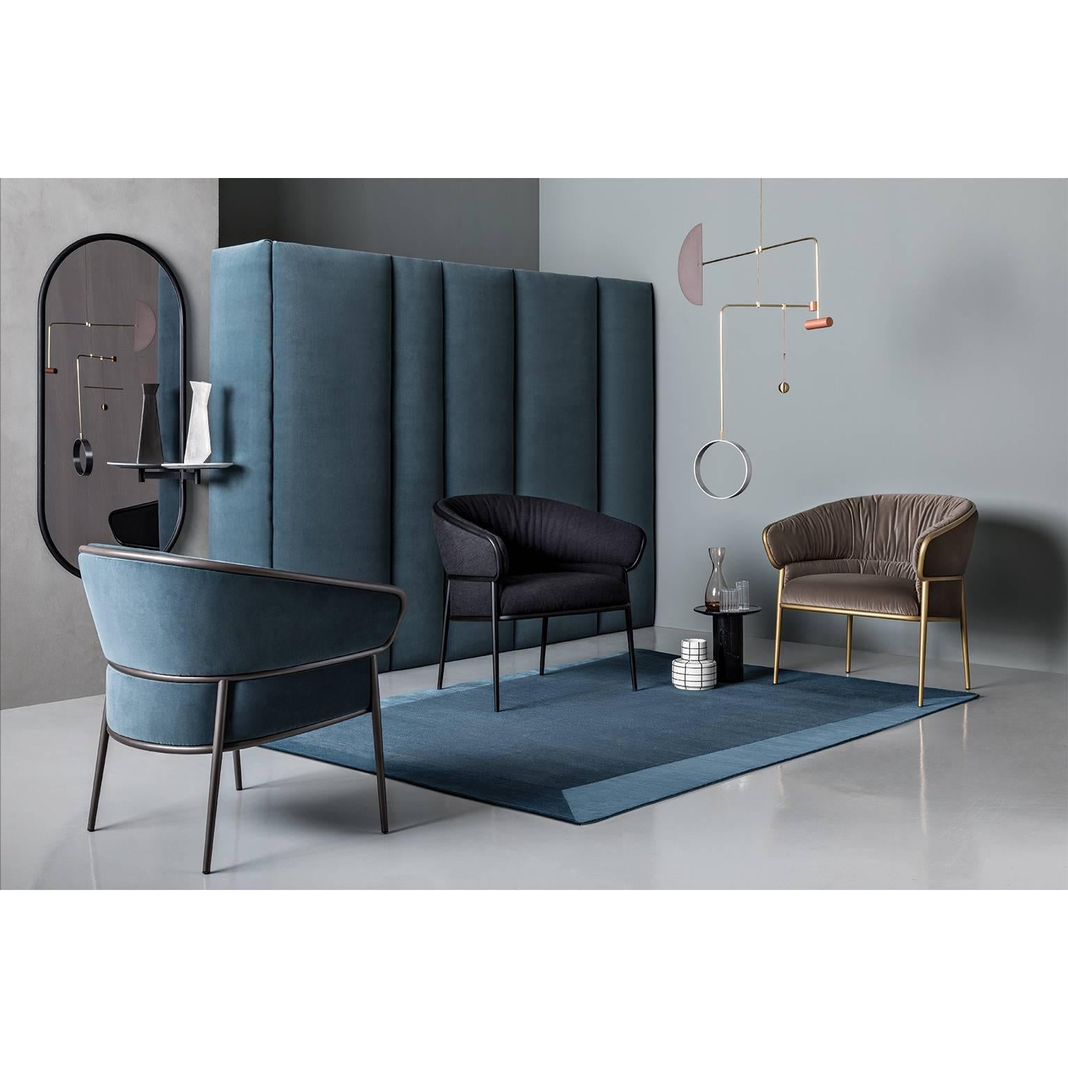 Fauteuil SP01 Shu-Ying en tissu poivrière OSLO, fabriqué en Italie en vente 4