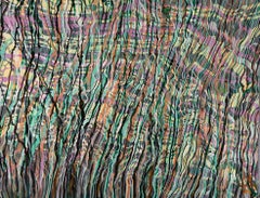 Shuai Ying Pintura al Óleo Abstracta Original "Sneak-Stripe"