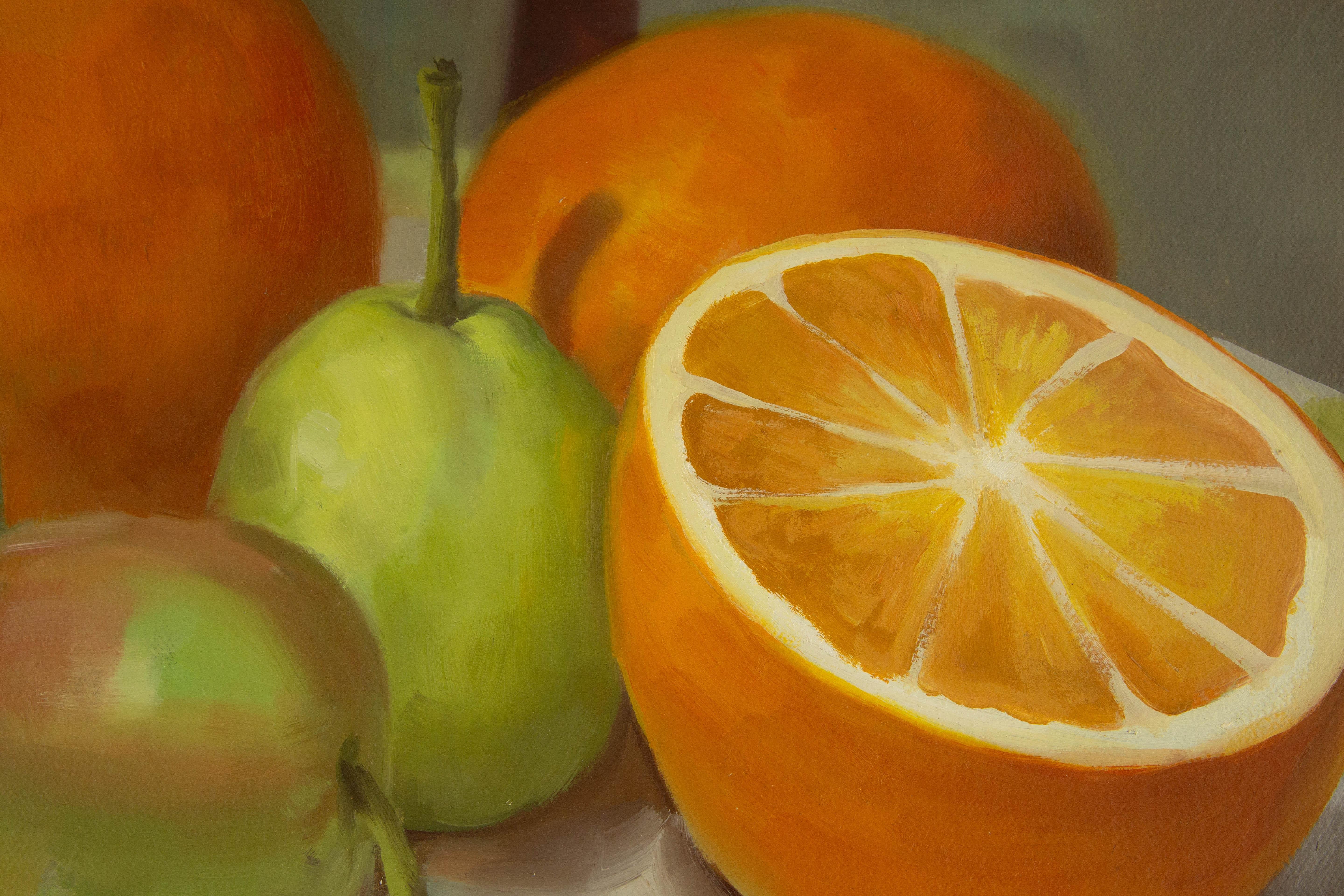 Shuang Liu Stillleben, Original-Ölgemälde „Have Some Fruits I“, Shuang Liu im Angebot 5