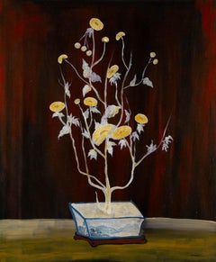 Shuang Liu Óleo sobre lienzo original sin firmar "Flores VI"