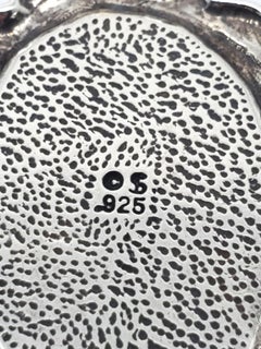 Shube Sterling Silver Navajo Mosaic Inlay Pendant #20786