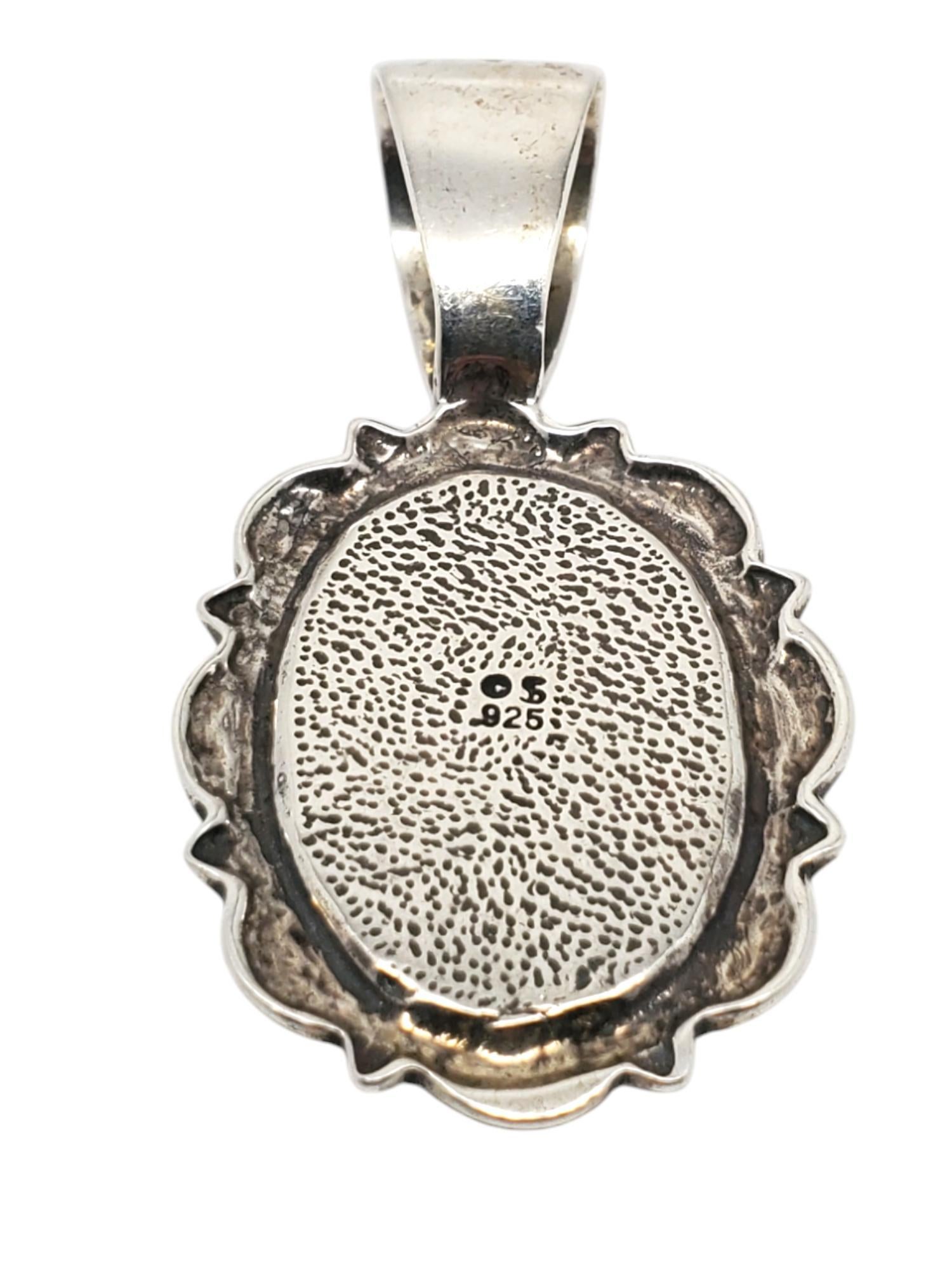 Ciondolo con intarsio a mosaico Navajo in argento sterling Shube #20786 in vendita 3