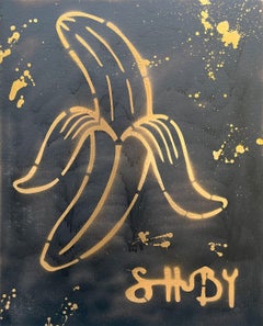 Banana (Gold) (Pop Art, Warhol, Street Art)