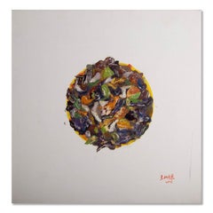 Shuen Wang Pittura ad olio astratta originale "Senza titolo