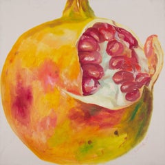 Shuen Wang Nature morte à l'huile originale "Grenade".