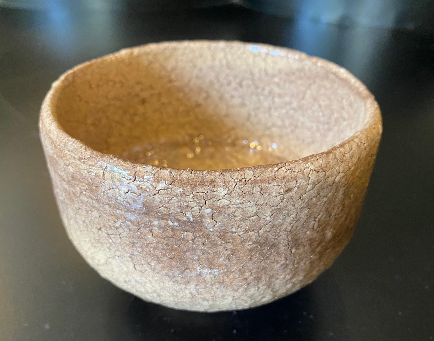 Showa Ciotola in ceramica giapponese Hagi Ware firmata da Shuen Yoshida con scatola in vendita
