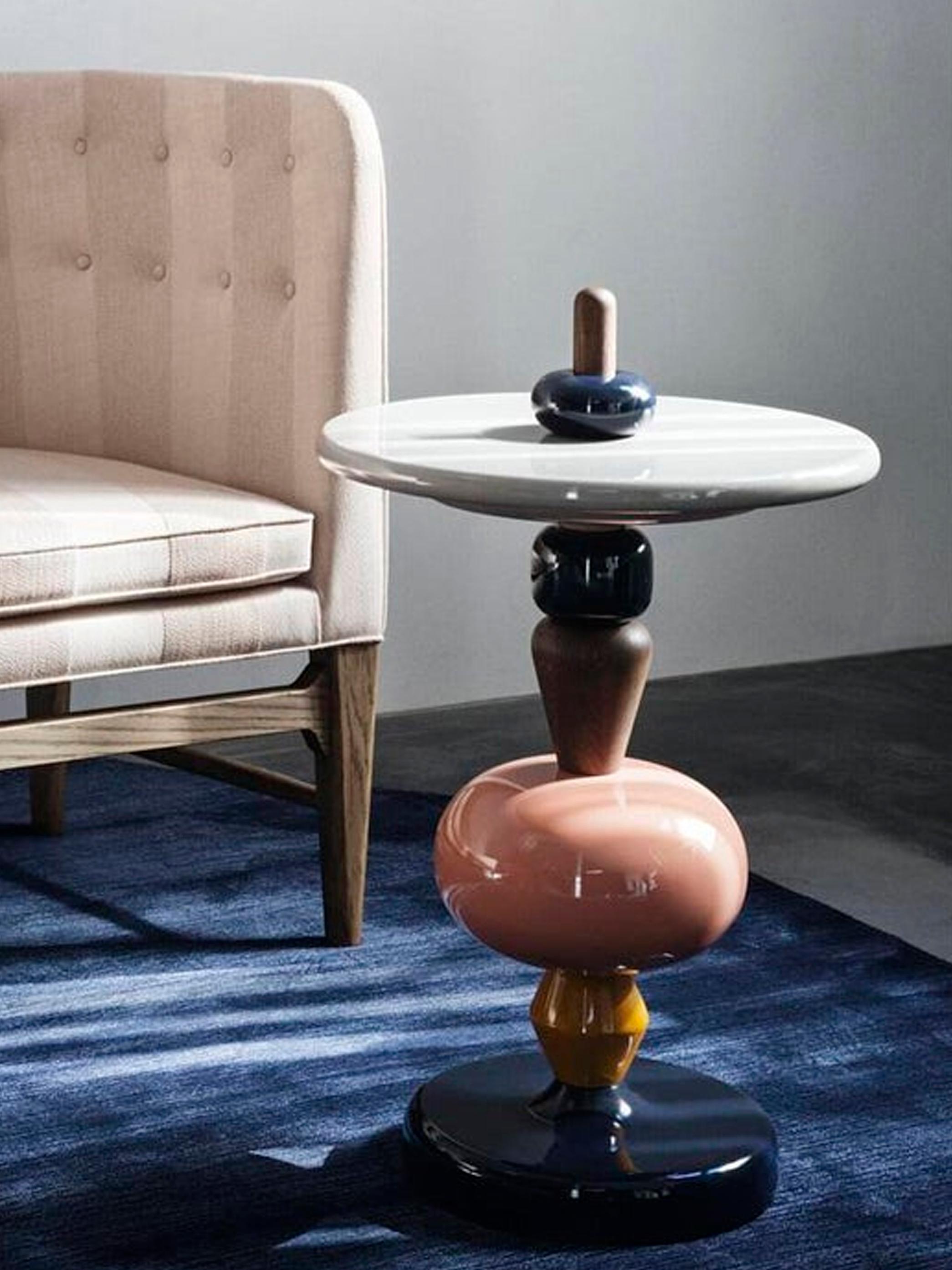 Lacquered Shuffle MH1 Spectrum Side Table by Mia Hamborg for & Tradition For Sale