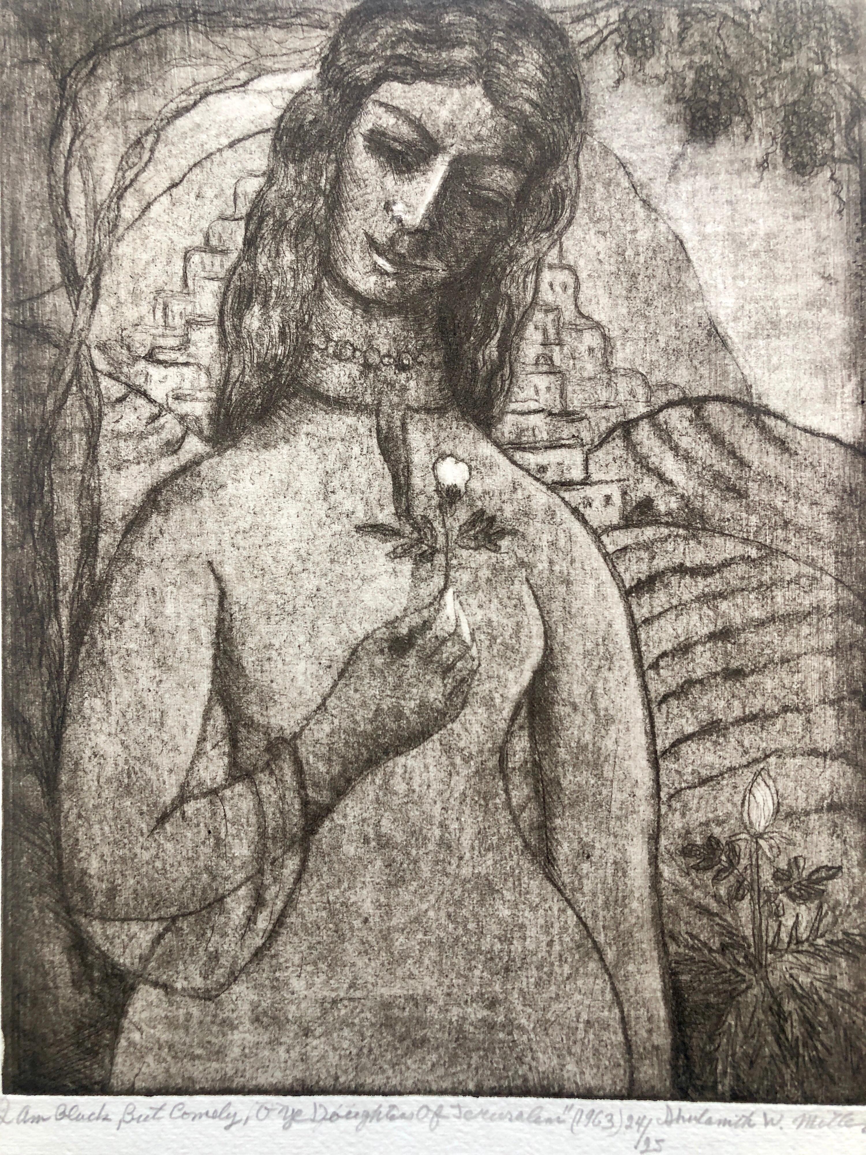 Etching hand signed and dated in English. Titled, 