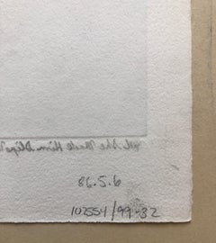 "She Made Him Sleep on her Knees" Etching Israeli Judaica Bezalel School Woman