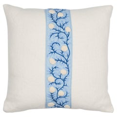 Shumacher Ashoka 16" Pillow in Ivory & Blue