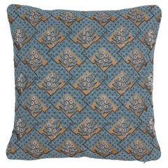 Blair - Coussin en soie épinglée de 16 po en bleu Worcester